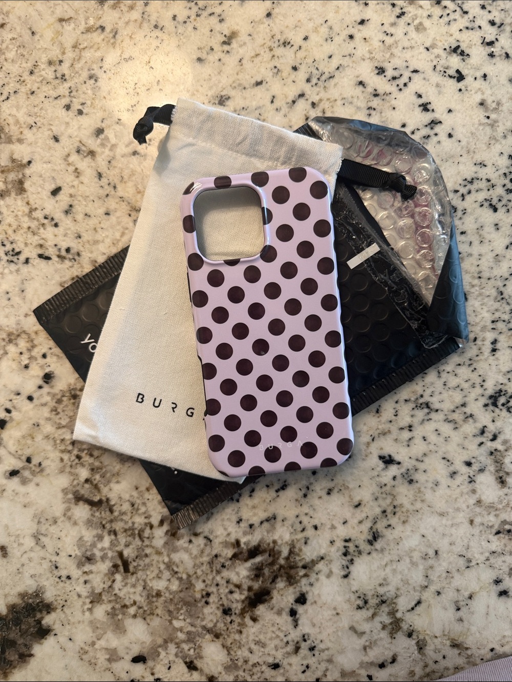 Burga Pink Polka Dot Protective Phone Case